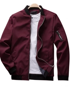 XMARTIAL Maroon Mountainskin Bomber Jacket