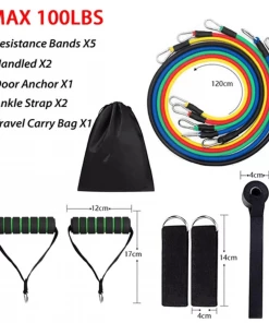 XMARTIAL Training Equipment Muscle Resistance Bands Set 10 XMARTIAL Training Equipment Muscle Resistance Bands Set