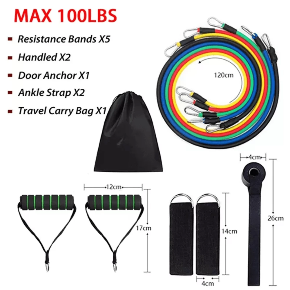 XMARTIAL Training Equipment Muscle Resistance Bands Set 5 XMARTIAL Training Equipment Muscle Resistance Bands Set