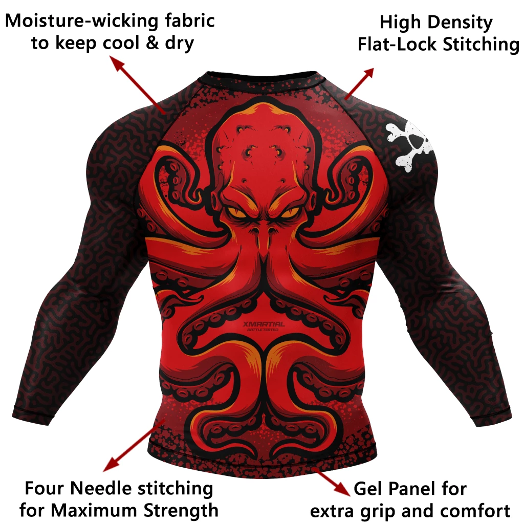 XMARTIAL Octopus Rash Guard Rash Guards 7 XMARTIAL Octopus Rash Guard Rash Guards