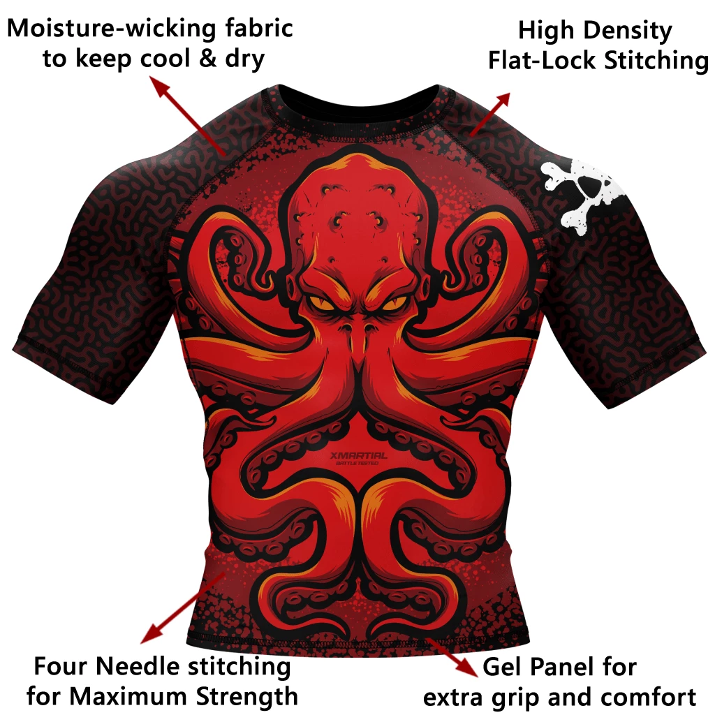 XMARTIAL Octopus Rash Guard Rash Guards 8 XMARTIAL Octopus Rash Guard Rash Guards