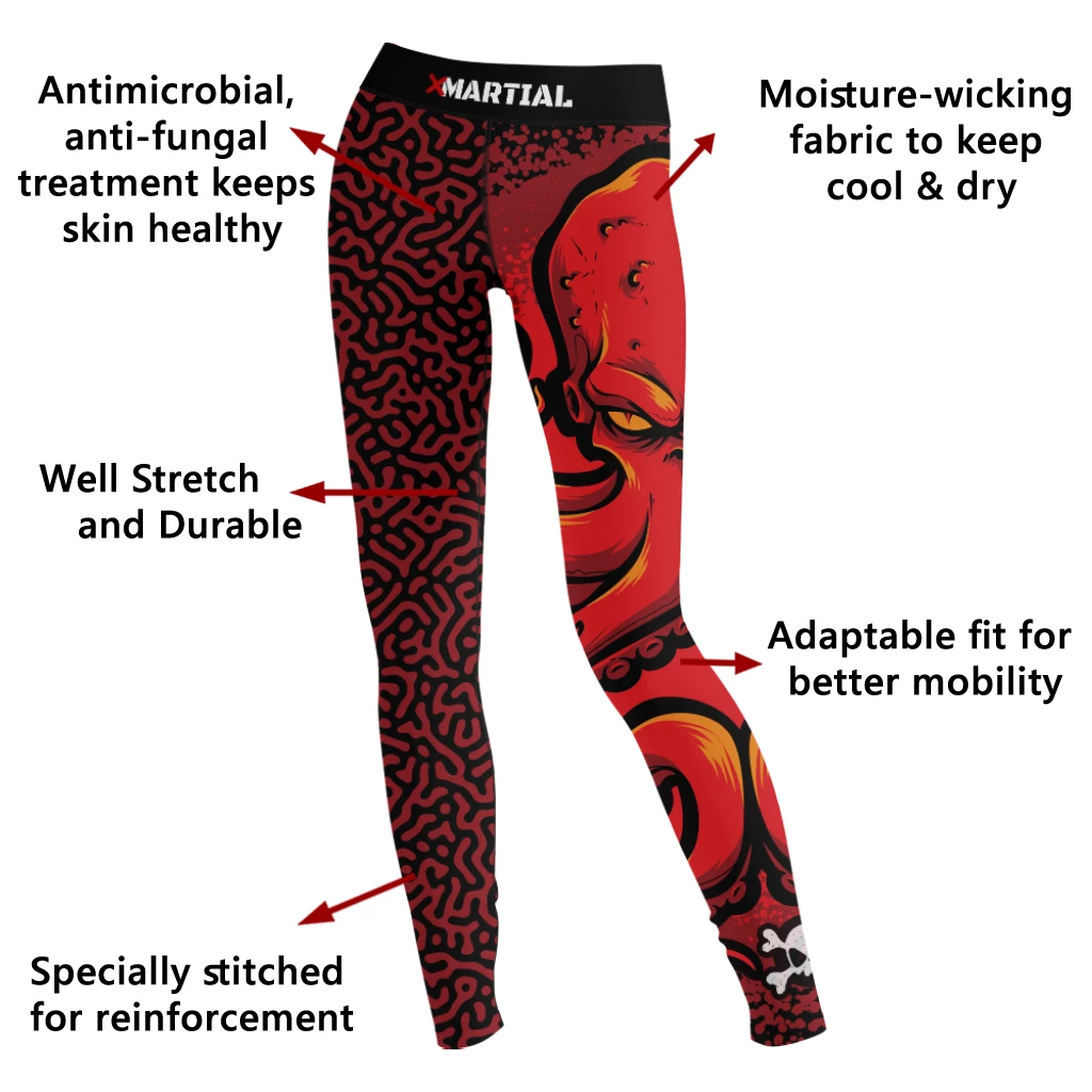 XMARTIAL Octopus Women’s Spats Compression Pants 4 XMARTIAL Octopus Women’s Spats Compression Pants