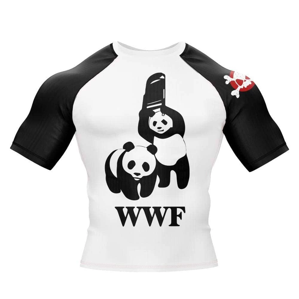 XMARTIAL Panda Chair Shot BJJ Rash Guard 5 XMARTIAL Panda Chair Shot BJJ Rash Guard