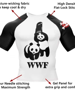 XMARTIAL Panda Chair Shot BJJ Rash Guard 15 XMARTIAL Panda Chair Shot BJJ Rash Guard