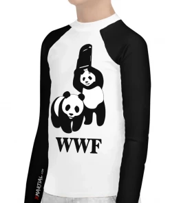 XMARTIAL Panda Chair Shot Kids Rash Guard