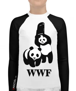 XMARTIAL Panda Chair Shot Kids Rash Guard