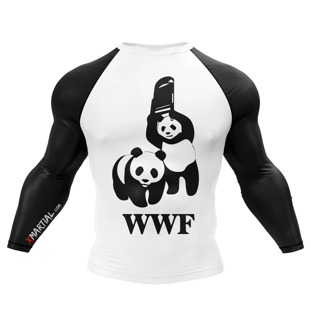 XMARTIAL Panda Chair Shot BJJ Rash Guard 3 XMARTIAL Panda Chair Shot BJJ Rash Guard