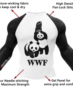 XMARTIAL Panda Chair Shot BJJ Rash Guard 14 XMARTIAL Panda Chair Shot BJJ Rash Guard