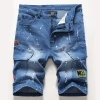 XMARTIAL New Arrival Patch And Pocket Denim Shorts
