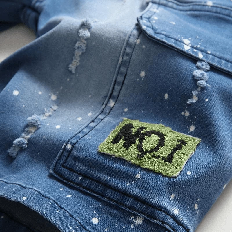 XMARTIAL New Arrival Patch And Pocket Denim Shorts 5 XMARTIAL New Arrival Patch And Pocket Denim Shorts