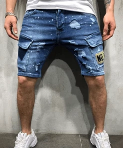 XMARTIAL New Arrival Patch And Pocket Denim Shorts 15 XMARTIAL New Arrival Patch And Pocket Denim Shorts