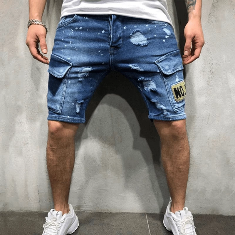 XMARTIAL New Arrival Patch And Pocket Denim Shorts 7 XMARTIAL New Arrival Patch And Pocket Denim Shorts