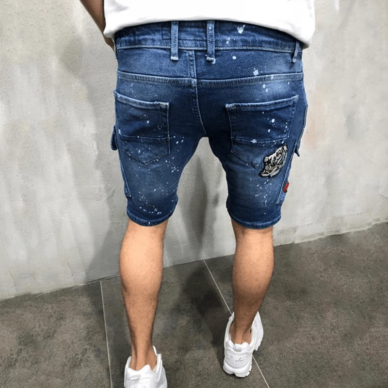 XMARTIAL New Arrival Patch And Pocket Denim Shorts 10 XMARTIAL New Arrival Patch And Pocket Denim Shorts