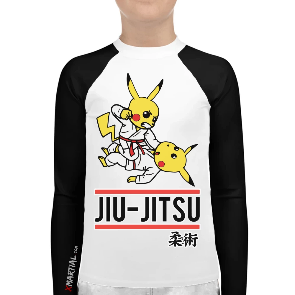 XMARTIAL Pikachu Roll Kids BJJ Rash Guard 3 XMARTIAL Pikachu Roll Kids BJJ Rash Guard