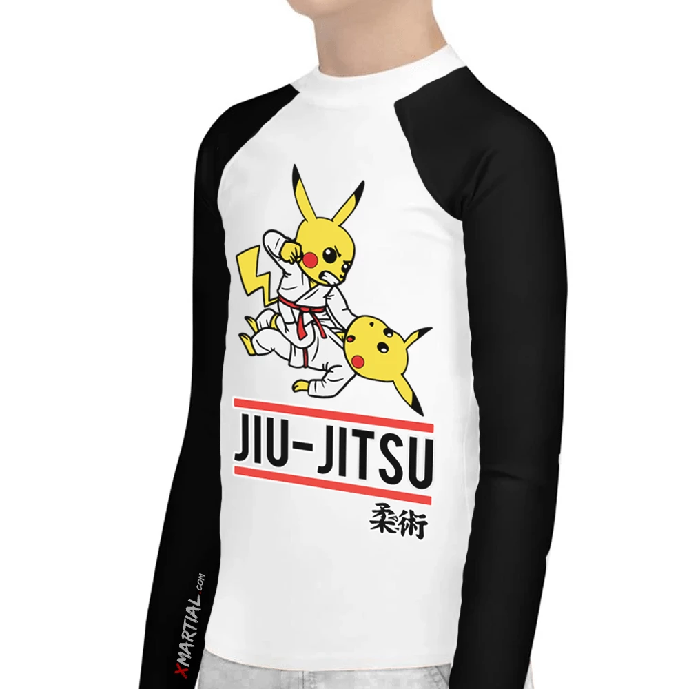 XMARTIAL Pikachu Roll Kids BJJ Rash Guard 4 XMARTIAL Pikachu Roll Kids BJJ Rash Guard