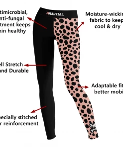 XMARTIAL Pink Cheetah Women's Spats