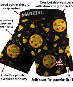 XMARTIAL Pizza Time Hybrid BJJ/MMA Shorts