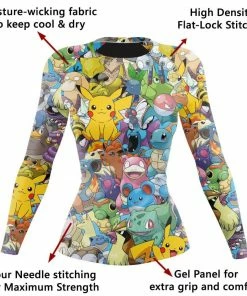 XMARTIAL Rash Guards Pokemon Evo Women’s Rash Guard