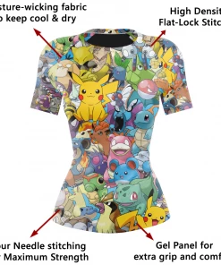 XMARTIAL Rash Guards Pokemon Evo Women’s Rash Guard