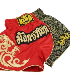 XMARTIAL Power Fight Red Muay Thai Shorts MMA Shorts
