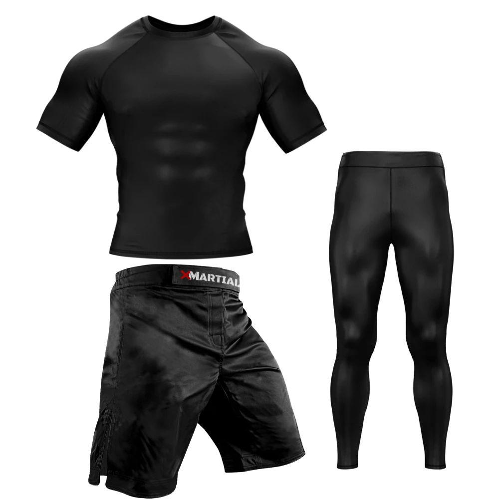 XMARTIAL BJJ Bundles (Best Deals) Premium Black Compression Bundle 8 XMARTIAL BJJ Bundles (Best Deals) Premium Black Compression Bundle