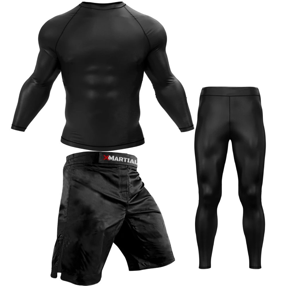 XMARTIAL BJJ Bundles (Best Deals) Premium Black Compression Bundle 5 XMARTIAL BJJ Bundles (Best Deals) Premium Black Compression Bundle