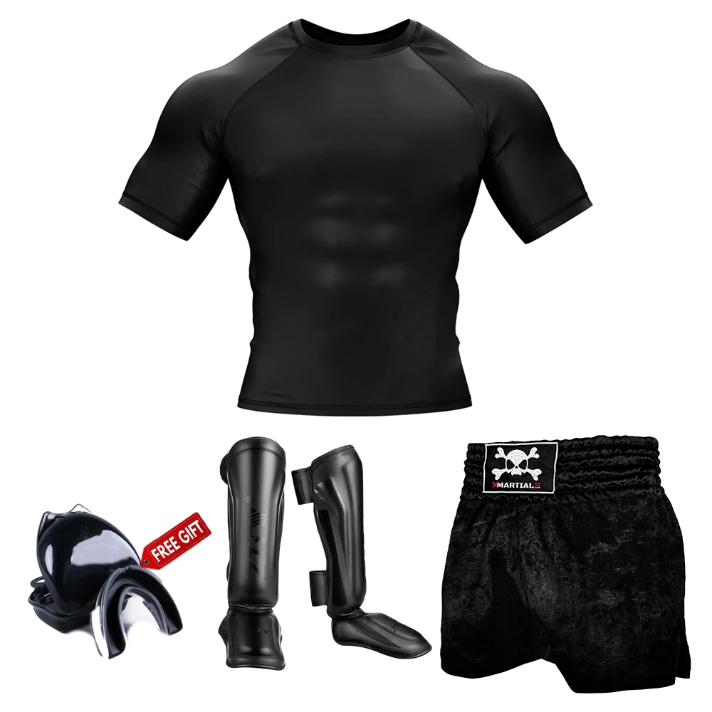 XMARTIAL Premium Black Muay Thai Gear BJJ Bundles (Best Deals) 6 XMARTIAL Premium Black Muay Thai Gear BJJ Bundles (Best Deals)