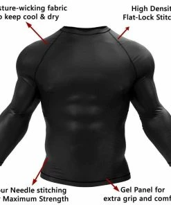 XMARTIAL Premium Black BJJ Rash Guard 13 XMARTIAL Premium Black BJJ Rash Guard