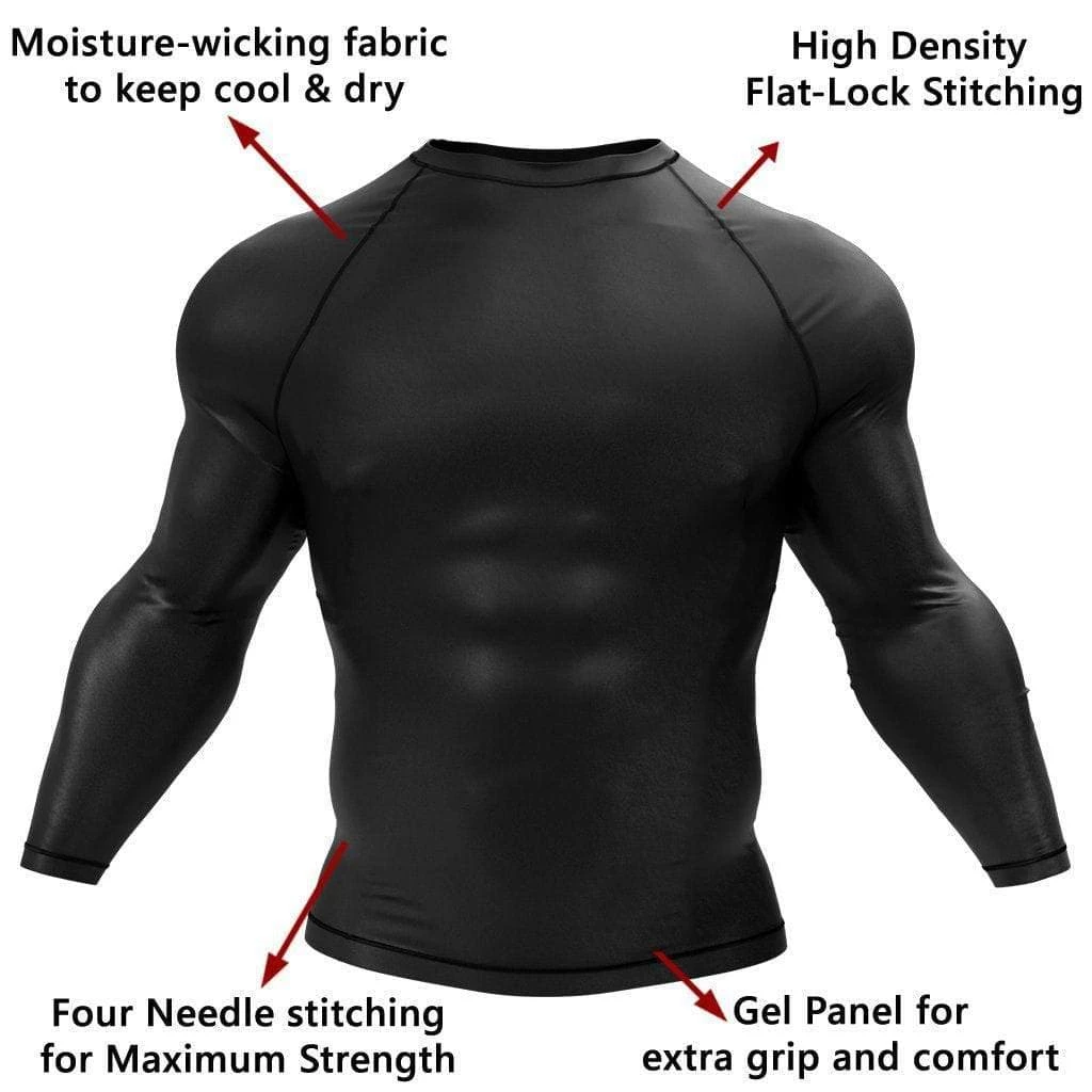 XMARTIAL Premium Black BJJ Rash Guard 7 XMARTIAL Premium Black BJJ Rash Guard