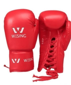 XMARTIAL Red Ground And Pound Lace Boxing Gloves