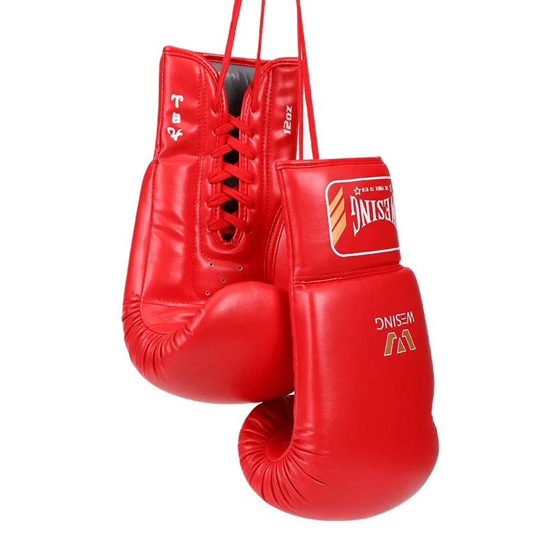 XMARTIAL Red Ground And Pound Lace Boxing Gloves 4 XMARTIAL Red Ground And Pound Lace Boxing Gloves