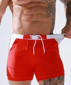 XMARTIAL Streetwear & Athletics Red Motion Gym Shorts