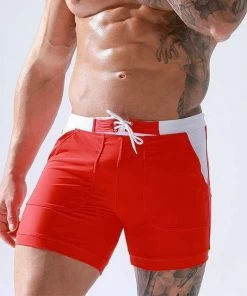 XMARTIAL Streetwear & Athletics Red Motion Gym Shorts