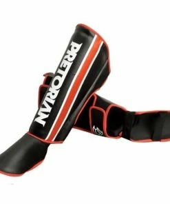 XMARTIAL Red Spartan Muay Thai Shin Guards