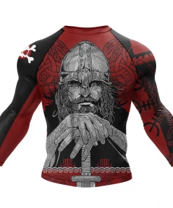 XMARTIAL Red Viking Rash Guard Rash Guards