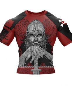 XMARTIAL Red Viking Rash Guard Rash Guards