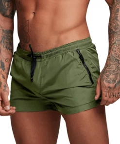 XMARTIAL Retro Green Swim Trunks New Arrival