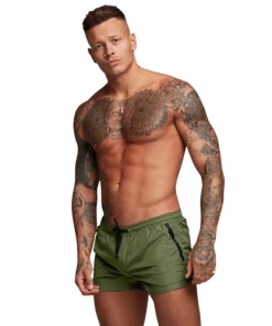 XMARTIAL Retro Green Swim Trunks New Arrival
