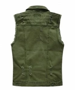 XMARTIAL Grunge Army Denim Vest
