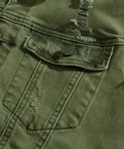 XMARTIAL Grunge Army Denim Vest