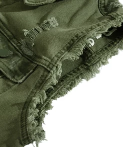 XMARTIAL Grunge Army Denim Vest