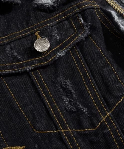 XMARTIAL Ripped Jean Denim Vest