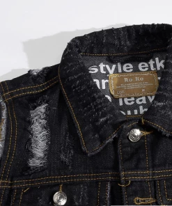 XMARTIAL Ripped Jean Denim Vest