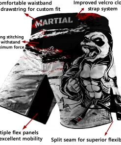 XMARTIAL Shredded Panda Hybrid BJJ/MMA Shorts