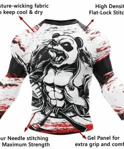 XMARTIAL Rash Guards Shredded Panda Rash Guard 9 XMARTIAL Rash Guards Shredded Panda Rash Guard
