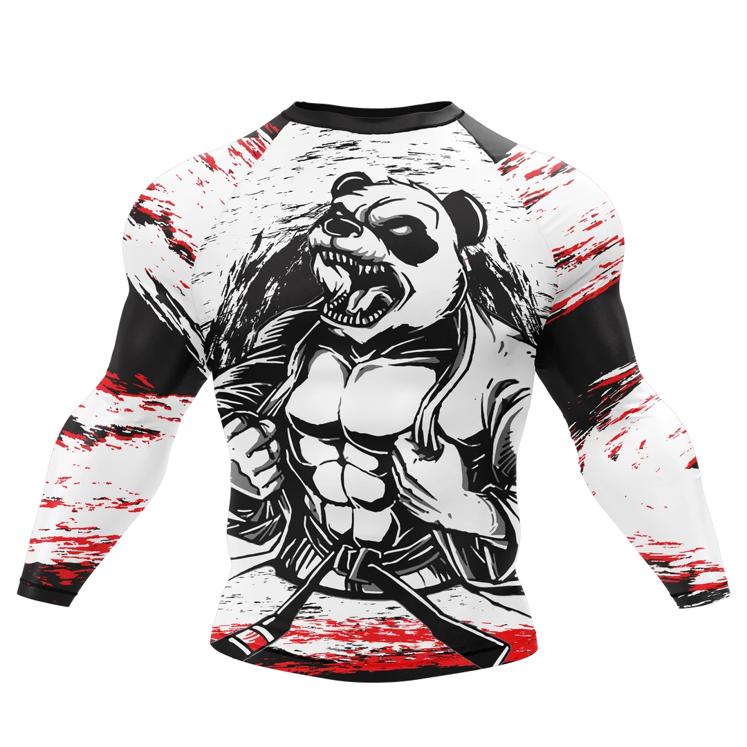 XMARTIAL Rash Guards Shredded Panda Rash Guard 3 XMARTIAL Rash Guards Shredded Panda Rash Guard