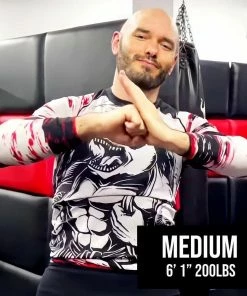 XMARTIAL Rash Guards Shredded Panda Rash Guard