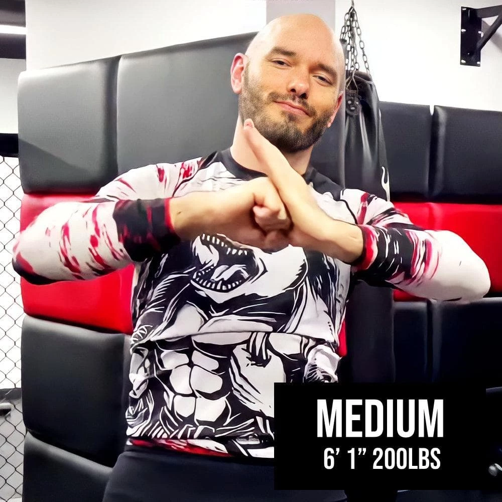 XMARTIAL Rash Guards Shredded Panda Rash Guard 4 XMARTIAL Rash Guards Shredded Panda Rash Guard