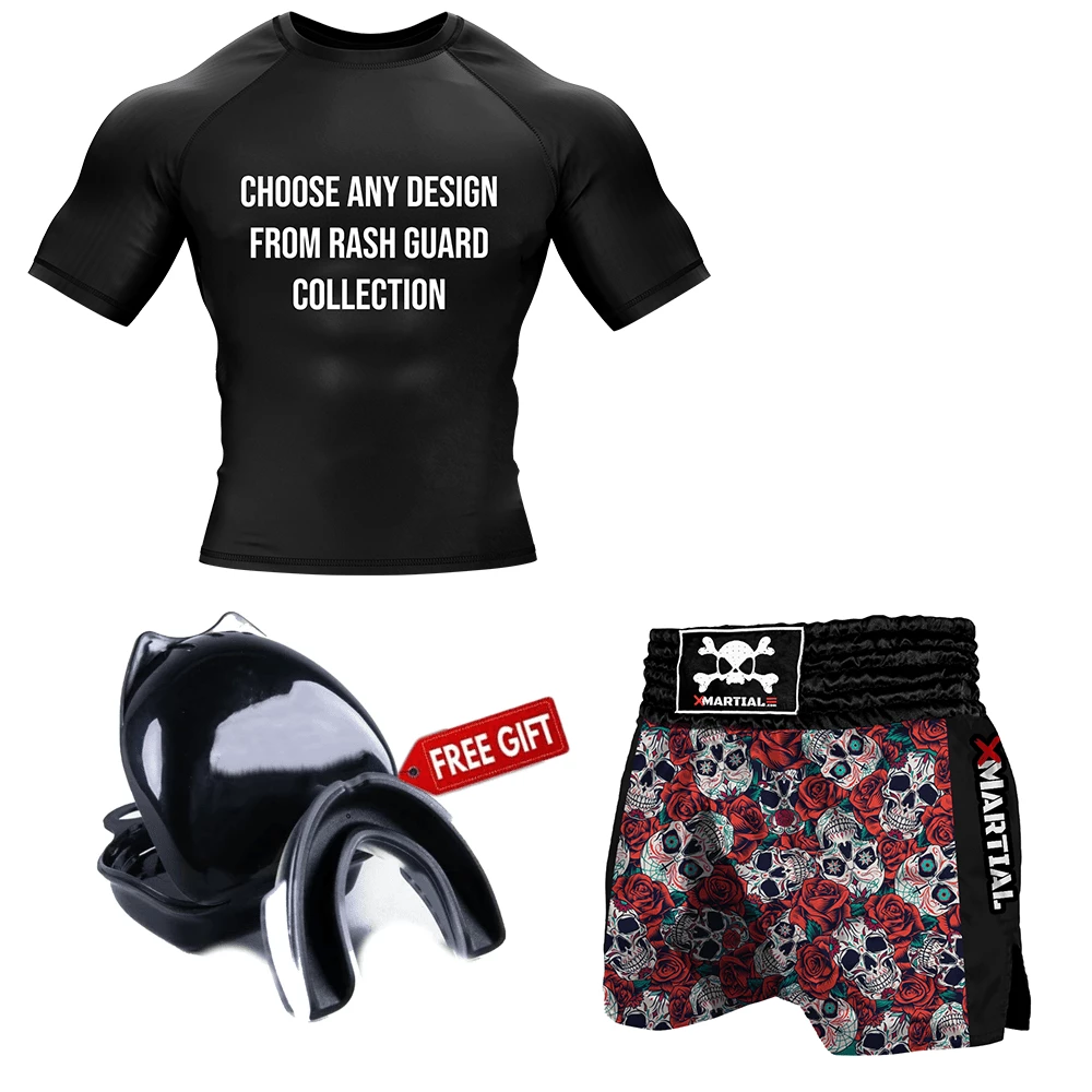 XMARTIAL Skull And Roses Muay Thai Gear BJJ Bundles (Best Deals) 11 XMARTIAL Skull And Roses Muay Thai Gear BJJ Bundles (Best Deals)