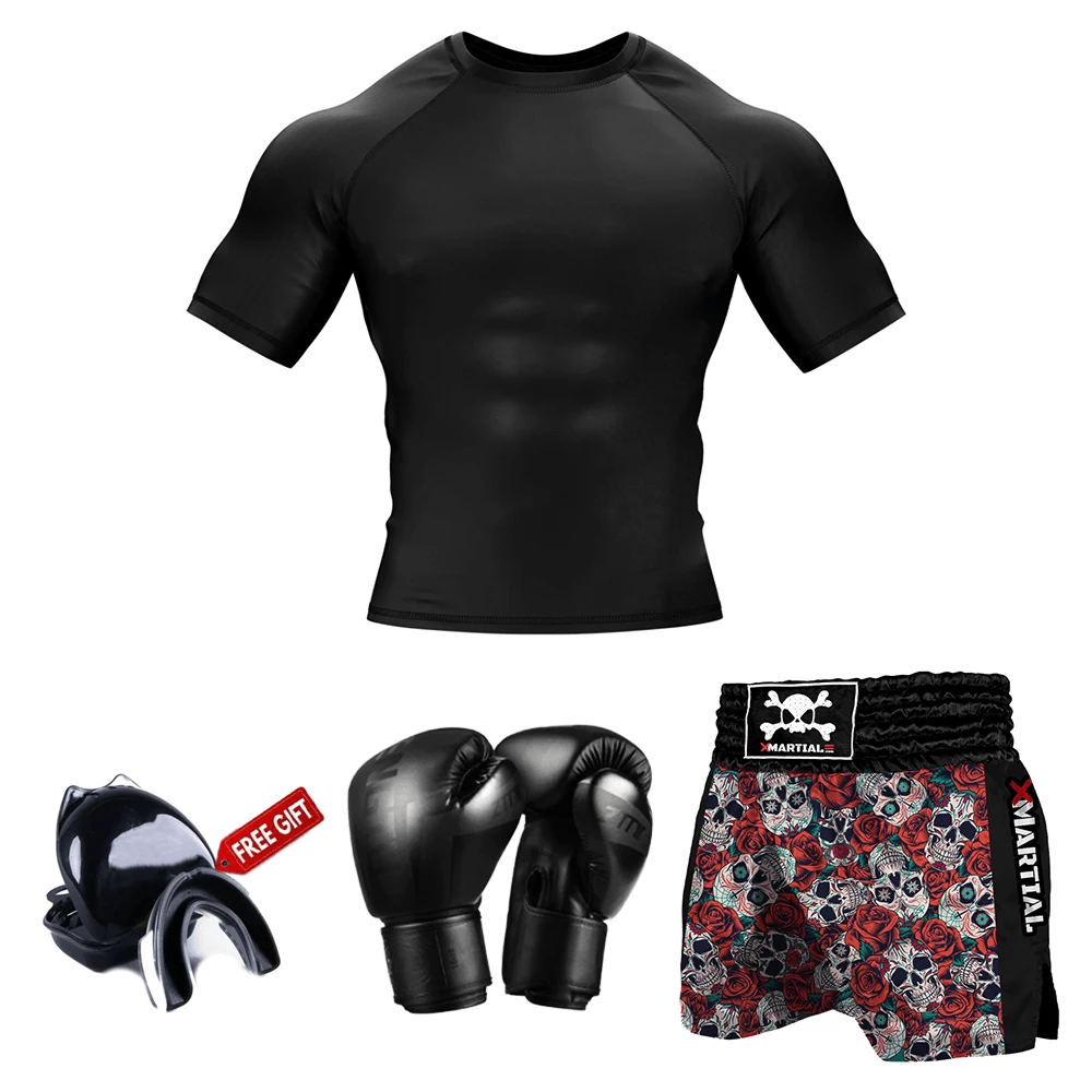 XMARTIAL Skull And Roses Muay Thai Gear BJJ Bundles (Best Deals) 9 XMARTIAL Skull And Roses Muay Thai Gear BJJ Bundles (Best Deals)
